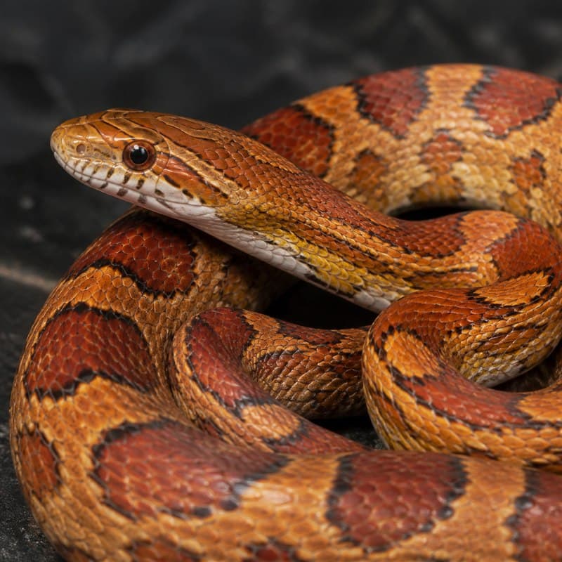 Normal corn snake parent A, heterozygous for Albino